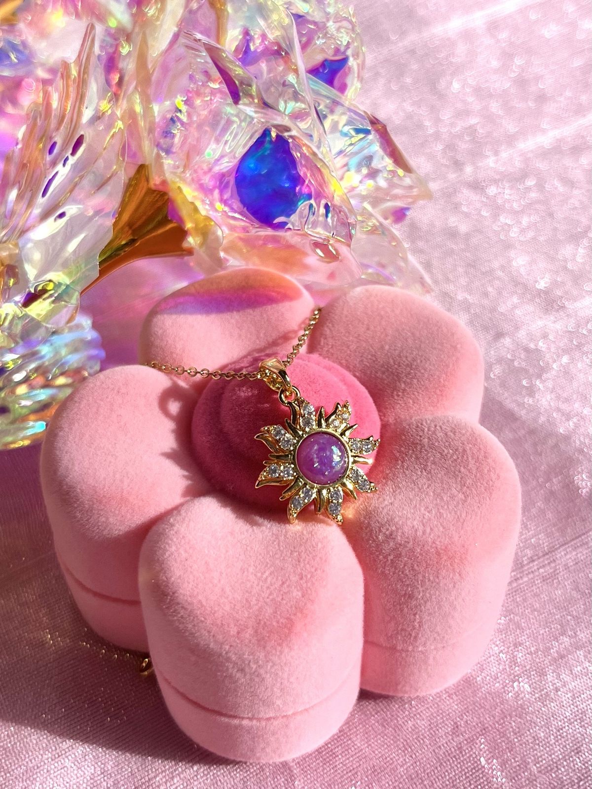 Collar Sol Rapunzel 😱🔥 EN CAJA DE REGALO PREMIUM😱🔥 C5