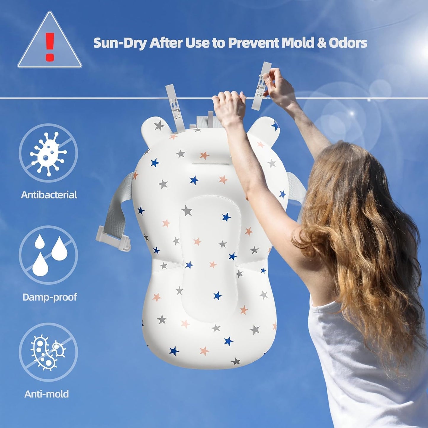 Bañera Plegable para Bebés con termometro