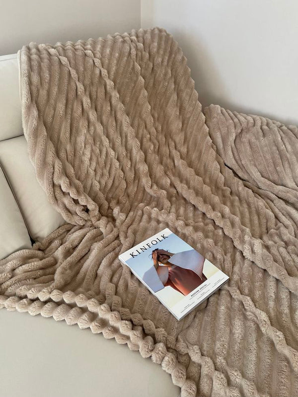 Manta Peluda de Felpa Rosa