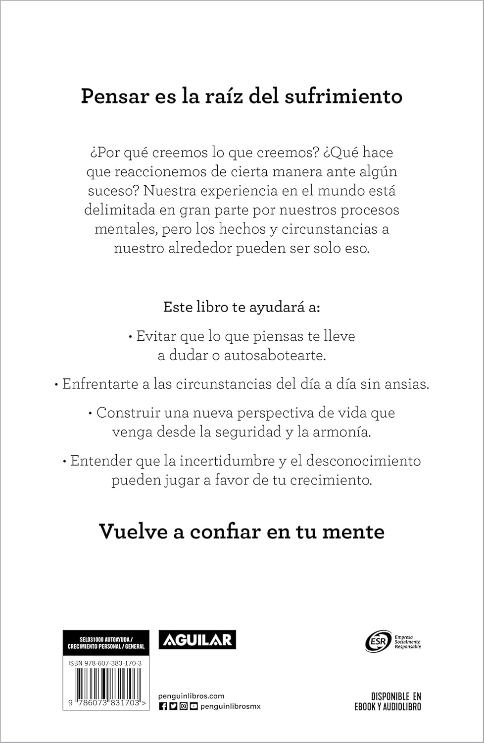 LIBRO FISICO ORIGINAL Y LAMINADO: No te creas todo lo que piensas