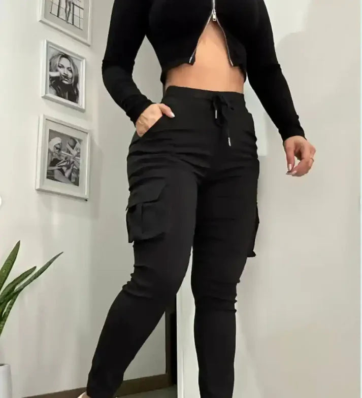 Leggings Cargo corte colombiano NEGRO 😱🔥PAGA 1 Y LLEVA 2 😱🔥