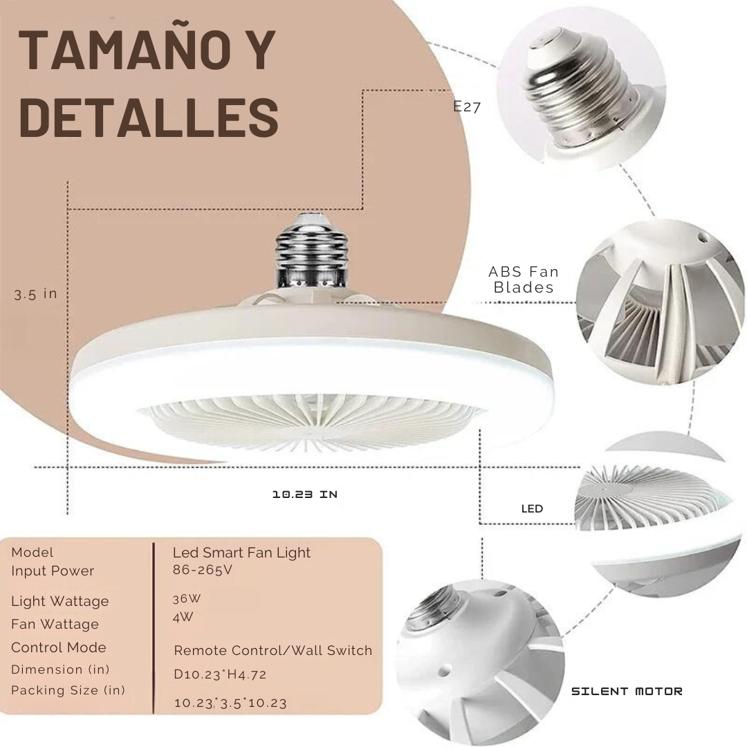 Ventilador Bombillo Ahorra Energía